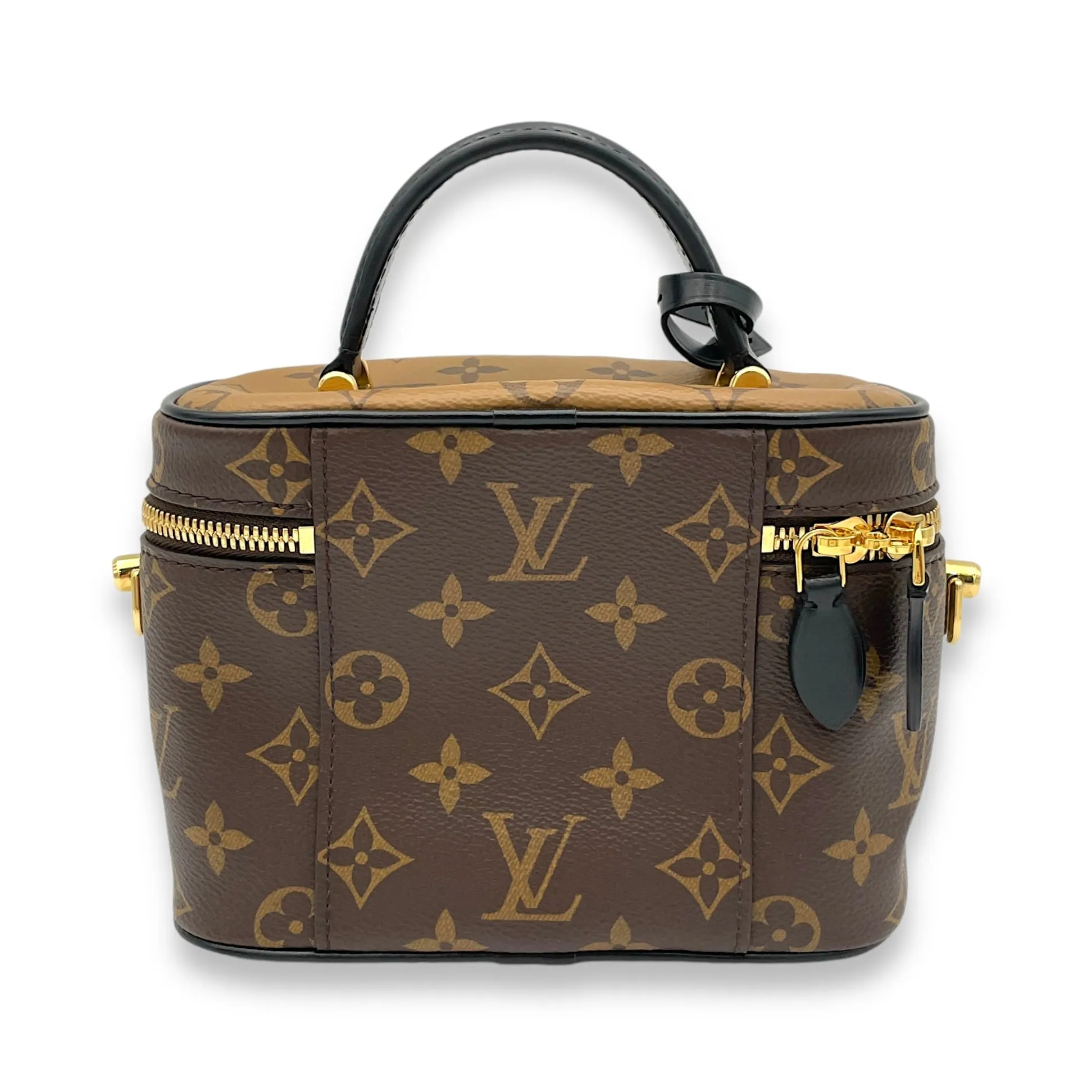 Vanity Crossbody Bag PM Brown in Monogram Coated Canvas, Gold hardware