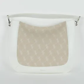 White Bag with a Beige Insert